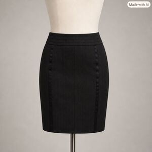 bebe Classic Black Pencil Skirt – Size 8, Sleek Professional Style EUC